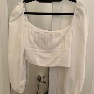 PRINCESS POLLY white crop top
